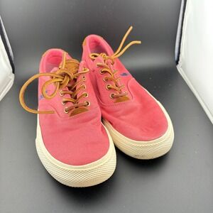 Polo Ralph Lauren Vaughn Mens US 9 D Casual Shoes Salmon Pink Lace Up Sneakers